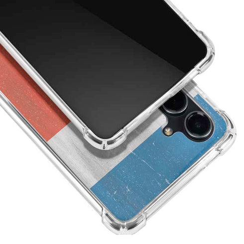 Costa Rican Flag Distressed Galaxy S23 FE Clear Case